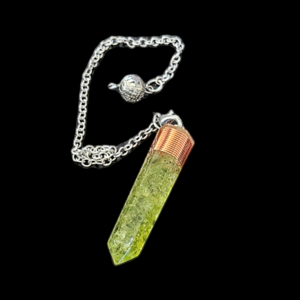 Peridot Orgonite Pendulum